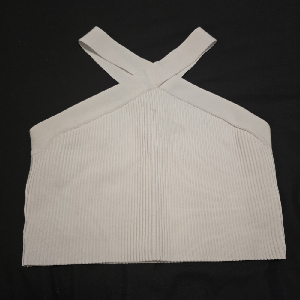 Elegant Cream Halter Top